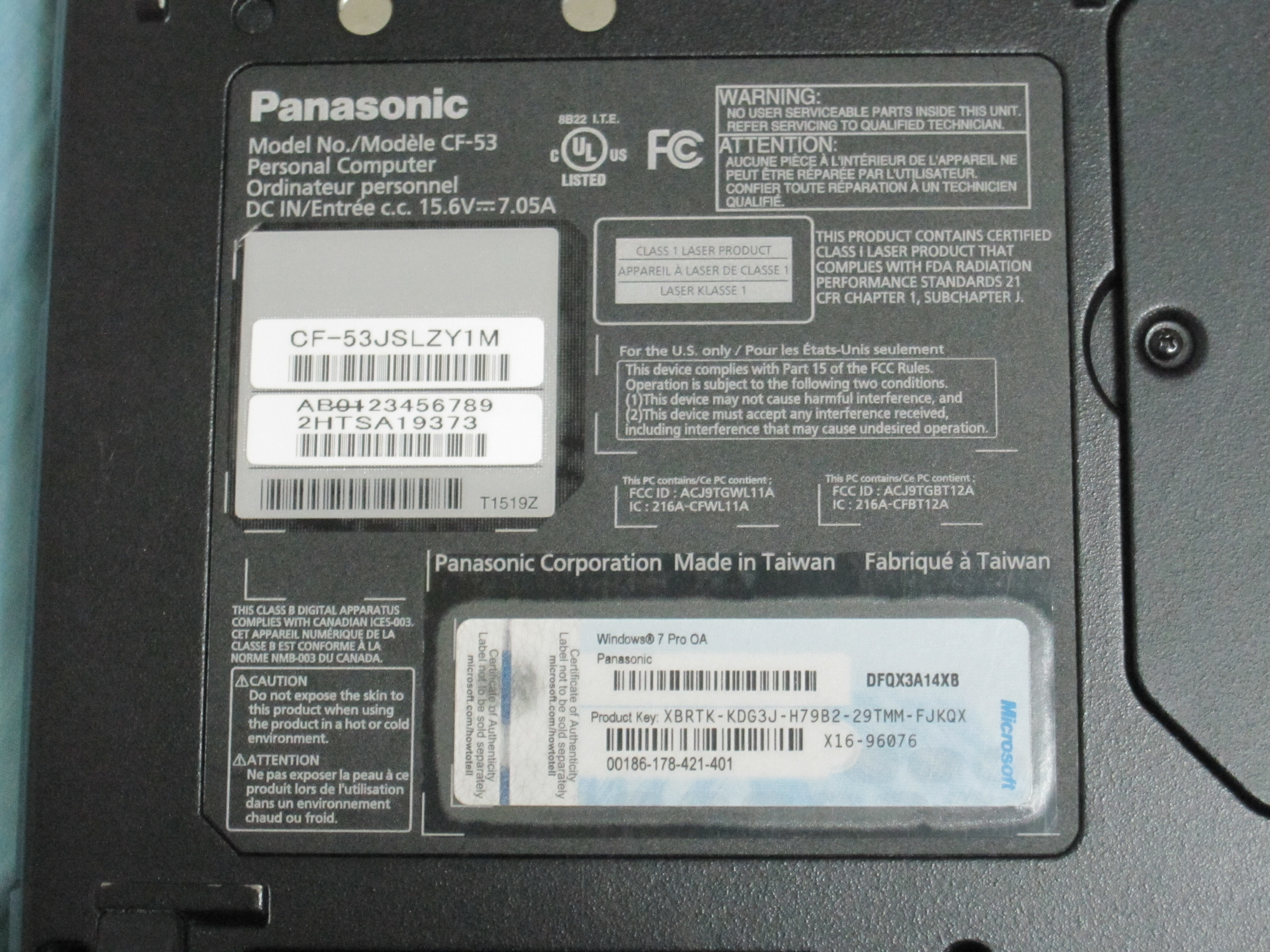Panasonic ToughBook CF-53 TouchScreen Core i5, 2.60GHz ...